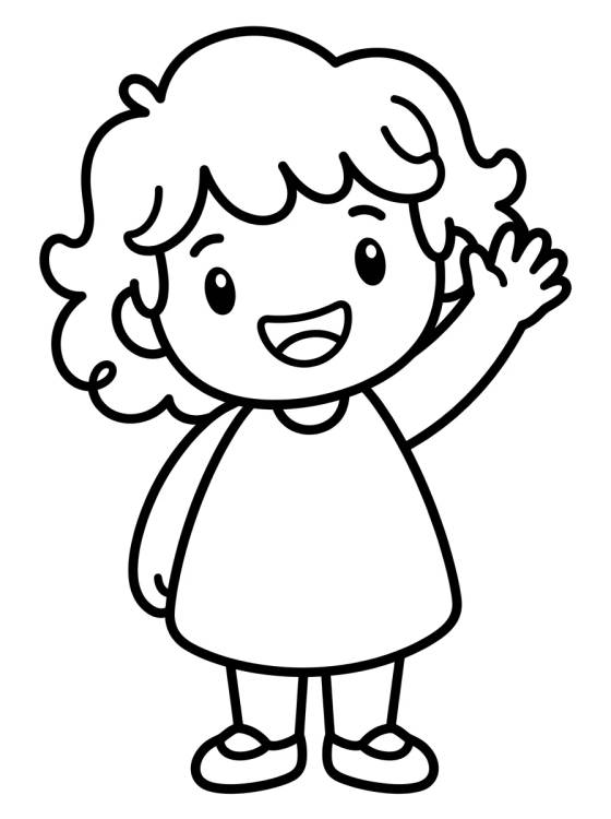 Lila Saludando Sonriente para colorir Desenho de Lila Saludando Sonriente para colorir e imprimir grátis