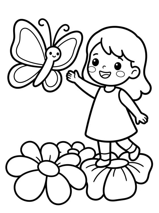 Lila Jugando en el Parque para colorir Desenho de Lila Jugando en el Parque para colorir e imprimir grátis