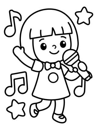 Lila Cantando y Bailando para colorir Desenho de Lila Cantando y Bailando para colorir e imprimir grátis
