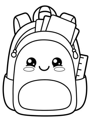 Coleção de desenhos para colorir: Material Escolar Kawaii para Colorear