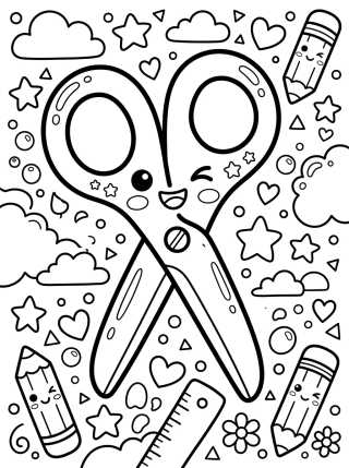 Tijerita Linda de la Escuela para colorir Desenho de Tijerita Linda de la Escuela para colorir e imprimir grátis