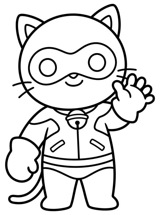 Cat Noir Kawaii para colorir Desenho de Cat Noir Kawaii para colorir e imprimir grátis