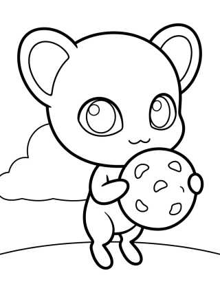 Kwami Tikki Tierna para colorir Desenho de Kwami Tikki Tierna para colorir e imprimir grátis