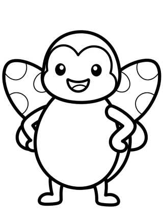 Ladybug Tierna Sonriendo para colorir Desenho de Ladybug Tierna Sonriendo para colorir e imprimir grátis