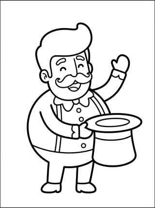 Bita con su Sombrero Mágico para colorir Desenho de Bita con su Sombrero Mágico para colorir e imprimir grátis