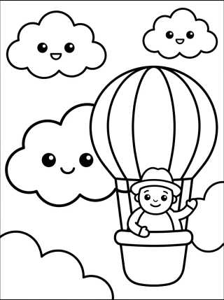 Bita en Globo por el Cielo para colorir Desenho de Bita en Globo por el Cielo para colorir e imprimir grátis