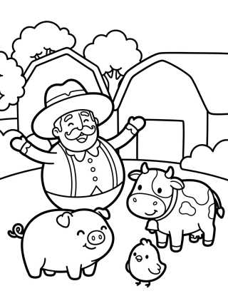 Bita y los Animales de la Granja para colorir Desenho de Bita y los Animales de la Granja para colorir e imprimir grátis