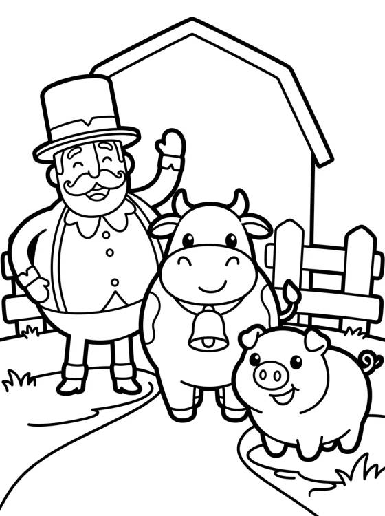 Bita y los Animales de la Granja para colorir Desenho de Bita y los Animales de la Granja para colorir e imprimir grátis