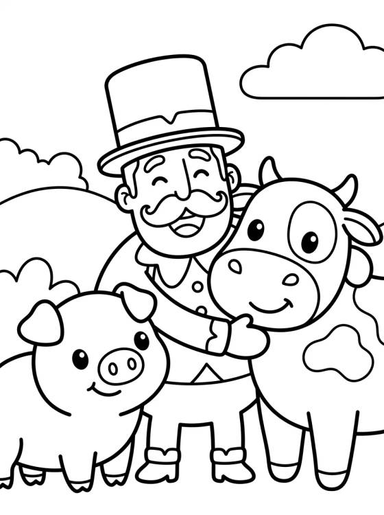 Bita y los Animales de la Granja para colorir Desenho de Bita y los Animales de la Granja para colorir e imprimir grátis
