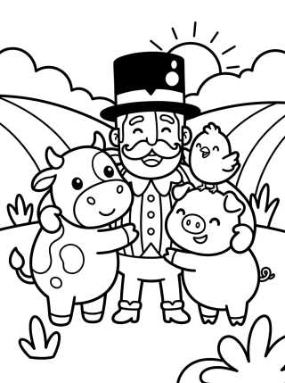 Bita y los Animales de la Granja para colorir Desenho de Bita y los Animales de la Granja para colorir e imprimir grátis