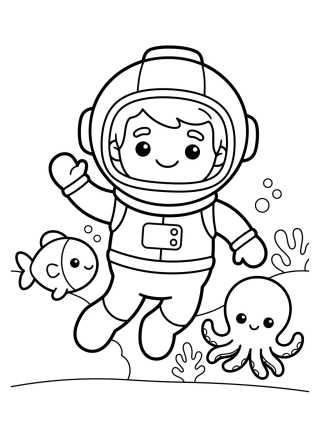 Bita y los Animales del Fondo del Mar para colorir Desenho de Bita y los Animales del Fondo del Mar para colorir e imprimir grátis