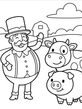 Bita en la Granjita para colorir Desenho de Bita en la Granjita para colorir e imprimir grátis