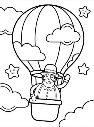 Bita en el Globo Mágico para colorir Desenho de Bita en el Globo Mágico para colorir e imprimir grátis