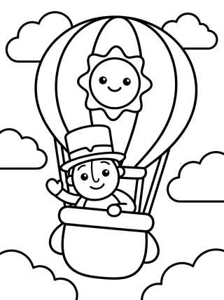 Bita en el Globo Mágico para colorir Desenho de Bita en el Globo Mágico para colorir e imprimir grátis