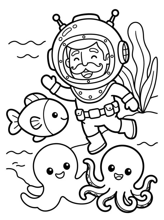 Bita en el Fondo del Mar para colorir Desenho de Bita en el Fondo del Mar para colorir e imprimir grátis