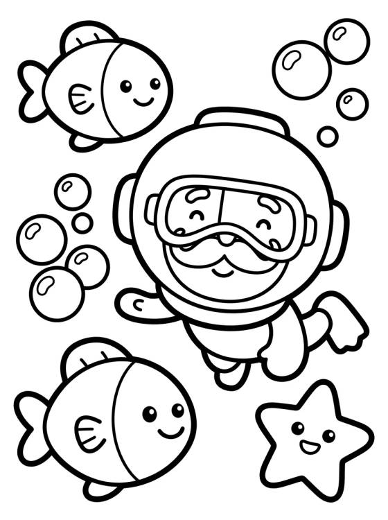 Bita en el Fondo del Mar para colorir Desenho de Bita en el Fondo del Mar para colorir e imprimir grátis