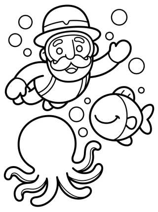 Bita en el Fondo del Mar para colorir Desenho de Bita en el Fondo del Mar para colorir e imprimir grátis
