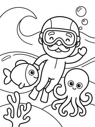 Bita en el Fondo del Mar para colorir Desenho de Bita en el Fondo del Mar para colorir e imprimir grátis