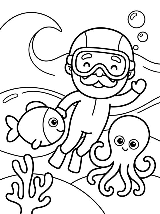 Bita en el Fondo del Mar para colorir Desenho de Bita en el Fondo del Mar para colorir e imprimir grátis