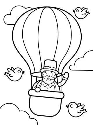 Bita Volando en Globo para colorir Desenho de Bita Volando en Globo para colorir e imprimir grátis