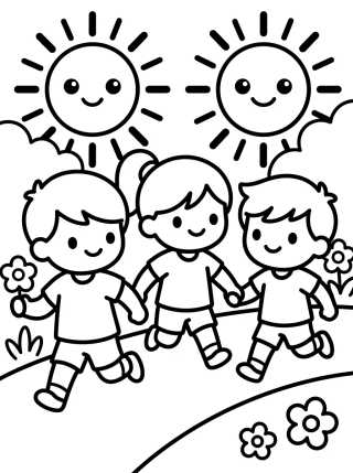 Lila, Dan y Tito Jugando para colorir Desenho de Lila, Dan y Tito Jugando para colorir e imprimir grátis