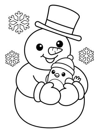 Muñeco de Nieve Alegre para colorir Desenho de Muñeco de Nieve Alegre para colorir e imprimir grátis