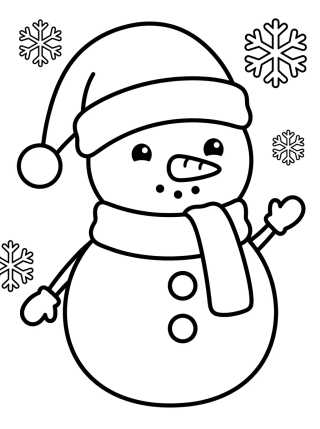 Muñeco de Nieve Navideño para colorir Desenho de Muñeco de Nieve Navideño para colorir e imprimir grátis