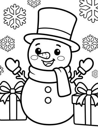 Muñeco de Nieve de Navidad para colorir Desenho de Muñeco de Nieve de Navidad para colorir e imprimir grátis