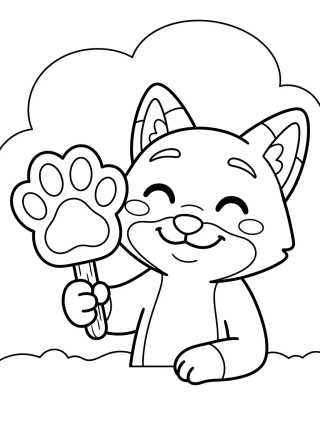 Nick Wilde Sonriendo con Paleta para colorir Desenho de Nick Wilde Sonriendo con Paleta para colorir e imprimir grátis