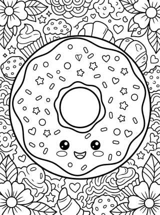 Dona de Panadería para colorir Desenho de Dona de Panadería para colorir e imprimir grátis