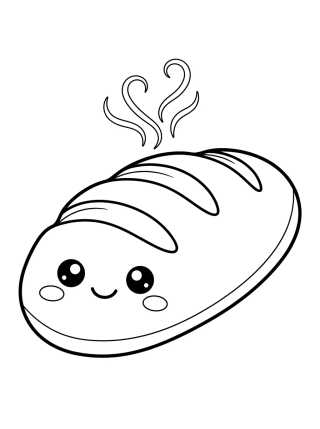 Pan Calientito Estilo Kawaii para colorir Desenho de Pan Calientito Estilo Kawaii para colorir e imprimir grátis