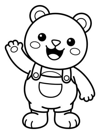 Pandy Gato Saludando Feliz para colorir Desenho de Pandy Gato Saludando Feliz para colorir e imprimir grátis