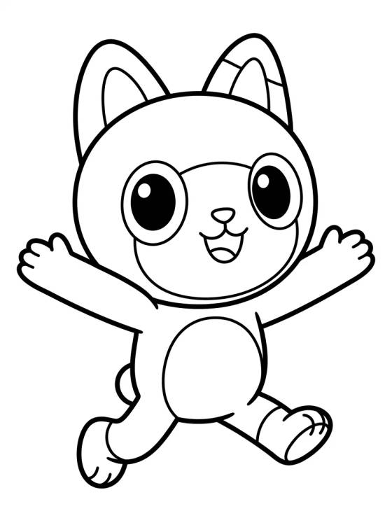 Pandy Gato Dando un Abrazo para colorir Desenho de Pandy Gato Dando un Abrazo para colorir e imprimir grátis