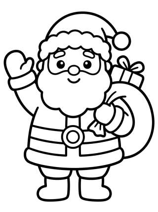 Coleção de desenhos para colorir: Dibujos de Papá Noel para Colorear