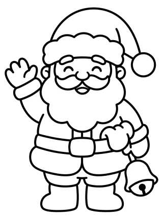 Papá Noel Saludando para colorir Desenho de Papá Noel Saludando para colorir e imprimir grátis