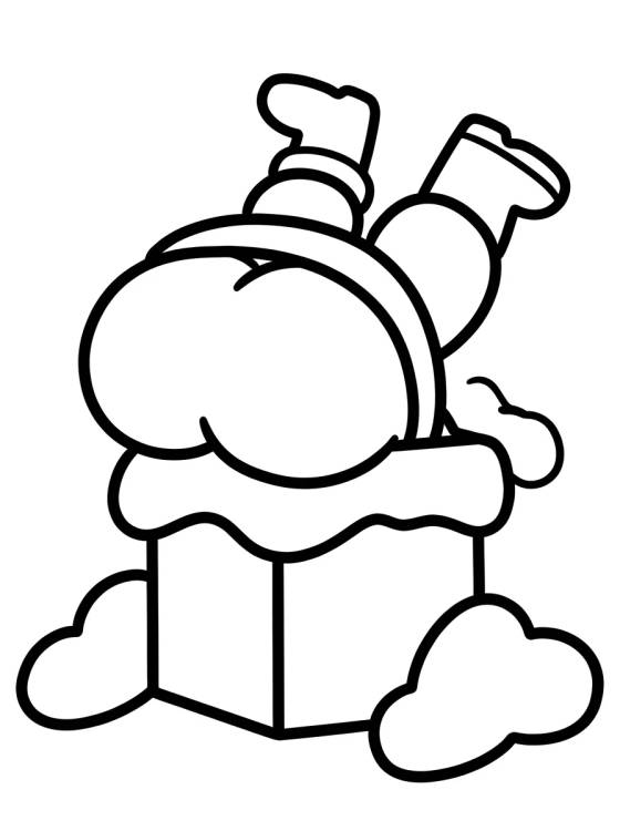 Papá Noel Entrando por la Chimenea para colorir Desenho de Papá Noel Entrando por la Chimenea para colorir e imprimir grátis