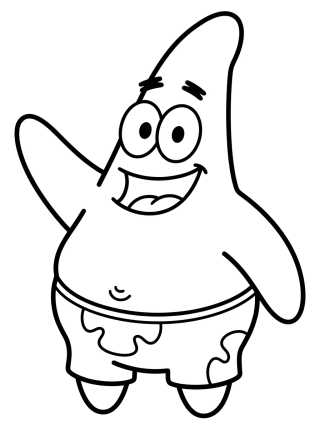 Patricio Estrella Saludando Feliz para colorir Desenho de Patricio Estrella Saludando Feliz para colorir e imprimir grátis