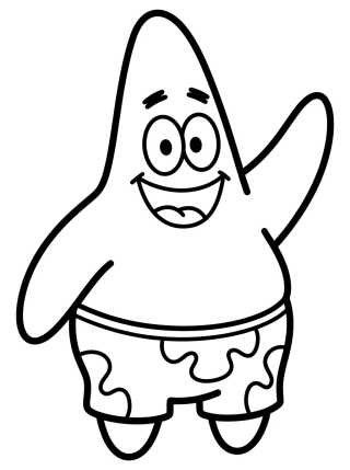 Patricio Estrella Saludando Feliz para colorir Desenho de Patricio Estrella Saludando Feliz para colorir e imprimir grátis