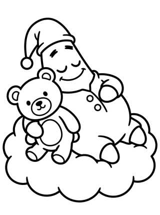 Patricio Estrella Durmiendo en Pijama para colorir Desenho de Patricio Estrella Durmiendo en Pijama para colorir e imprimir grátis