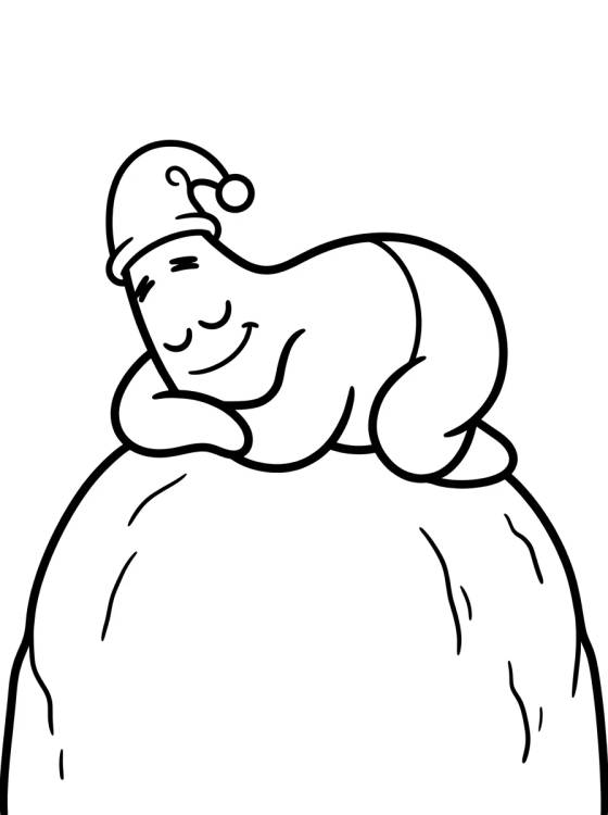 Patricio Estrella Durmiendo en su Roca para colorir Desenho de Patricio Estrella Durmiendo en su Roca para colorir e imprimir grátis