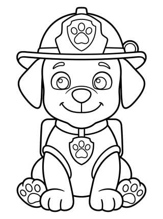 Marshall el Perro Bombero para colorir Desenho de Marshall el Perro Bombero para colorir e imprimir grátis
