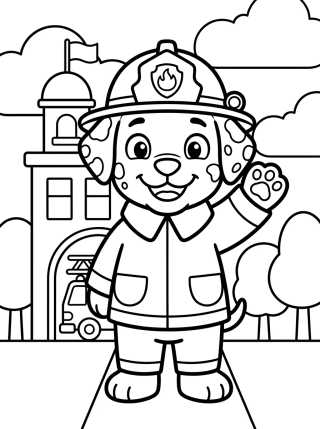Marshall el Dálmata Bombero para colorir Desenho de Marshall el Dálmata Bombero para colorir e imprimir grátis