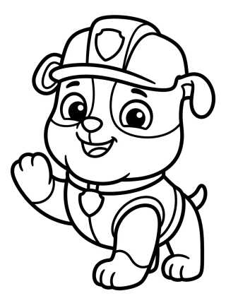 Rubble el Constructor Sonriente para colorir Desenho de Rubble el Constructor Sonriente para colorir e imprimir grátis