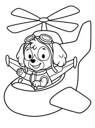 Skye Volando en Helicóptero para colorir Desenho de Skye Volando en Helicóptero para colorir e imprimir grátis