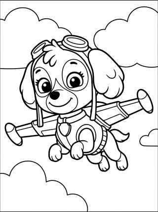 Skye Volando en Helicóptero para colorir Desenho de Skye Volando en Helicóptero para colorir e imprimir grátis