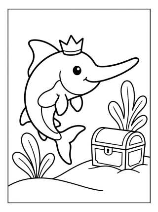Pez Espada Aventurero para colorir Desenho de Pez Espada Aventurero para colorir e imprimir grátis