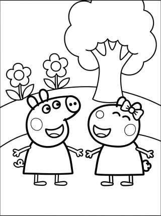 Coleção de desenhos para colorir: Peppa Pig y sus Amigos
