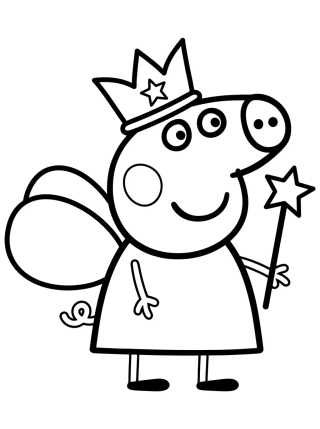 Peppa Pig Hada para colorir Desenho de Peppa Pig Hada para colorir e imprimir grátis