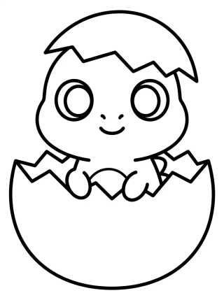Dinosaurio Bebé Kawaii para colorir Desenho de Dinosaurio Bebé Kawaii para colorir e imprimir grátis