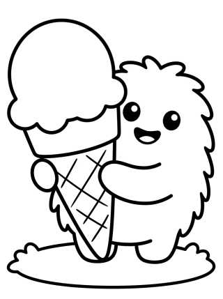 Monstruitos del Helado para colorir Desenho de Monstruitos del Helado para colorir e imprimir grátis